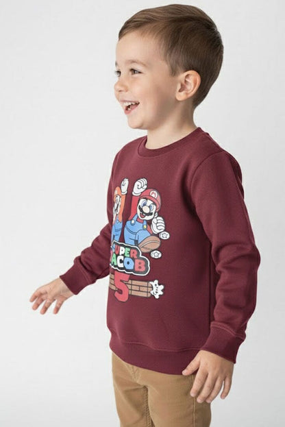 Minoti Boy's Mario Fleece Sweatshirt