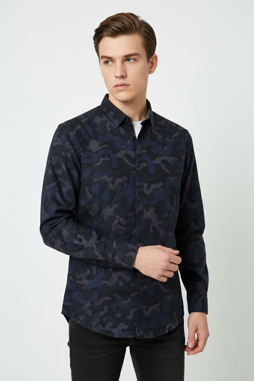 Scanners Men's Camo Casual Shirt