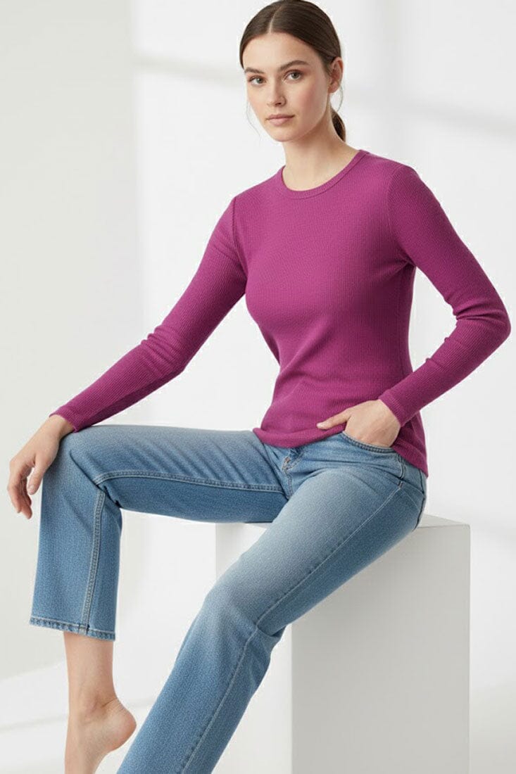 Max 21 Women's Waffle Knit Tee Shirt