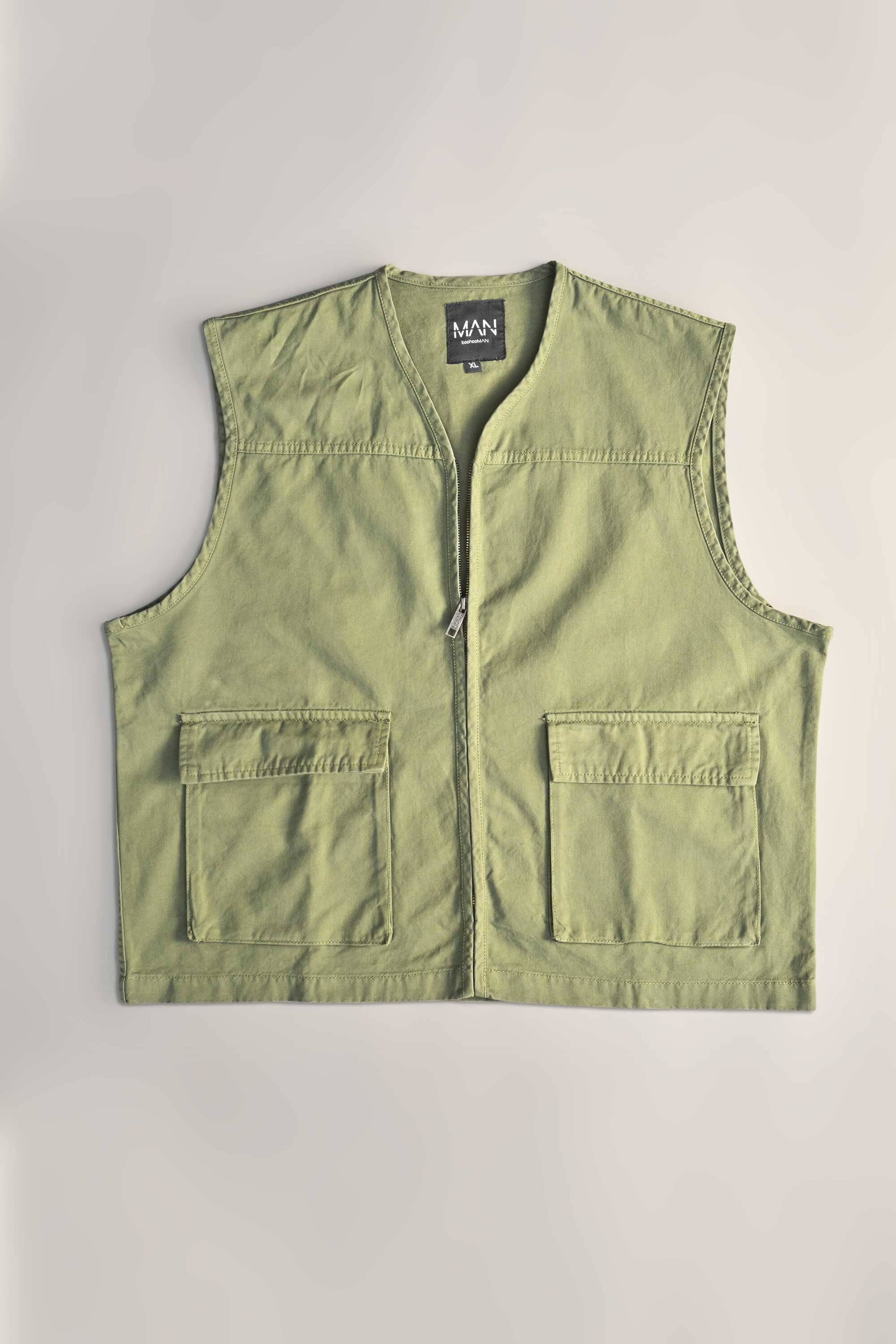 BM Men's Sleeveless Twill Patch Pocket Utility Vest Men's Gilet HAS Apparel 