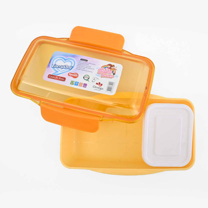 Everyday Kid's Besties Forever Lunch Box With Removable Sticker Crockery RAM Orange 