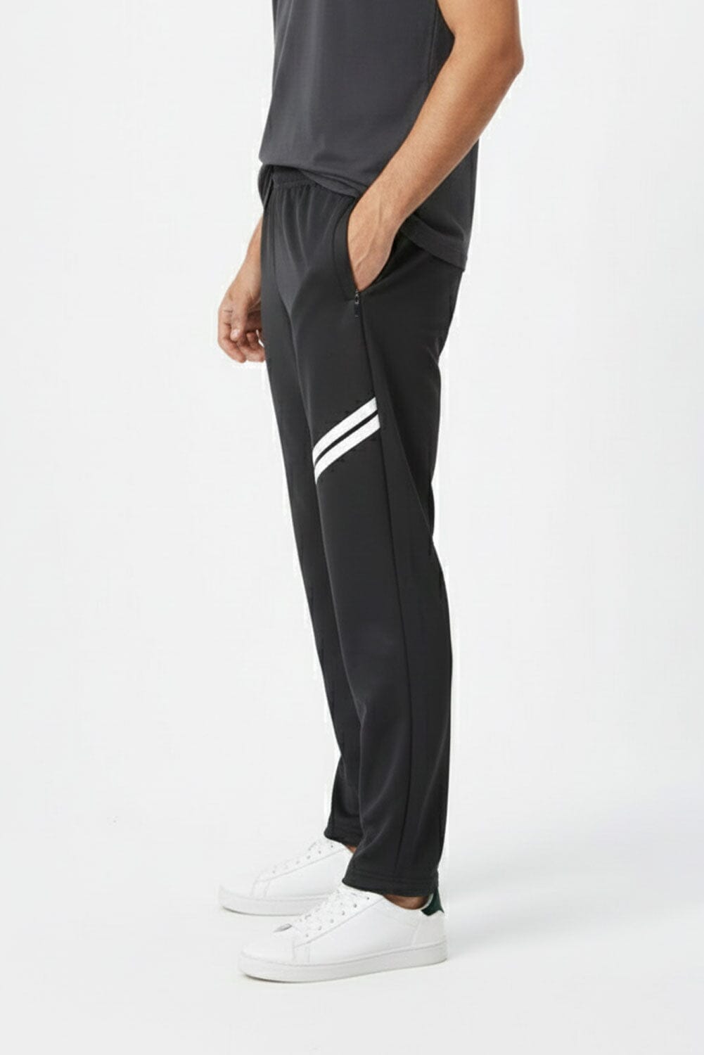 Men's Diagonal Striped Activewear Trouser