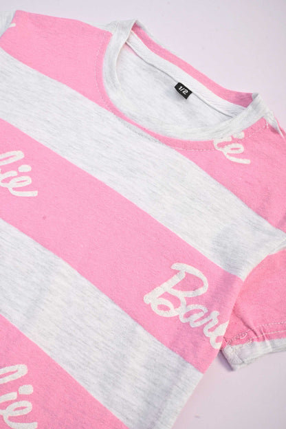 Kid's Barbie Printed Tee Shirt & Shorts Set