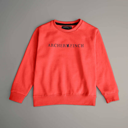 A&F Boy's Archer & Finch Printed Fleece Sweat Shirt Boy's Sweat Shirt LFS Red 3-4 Years 