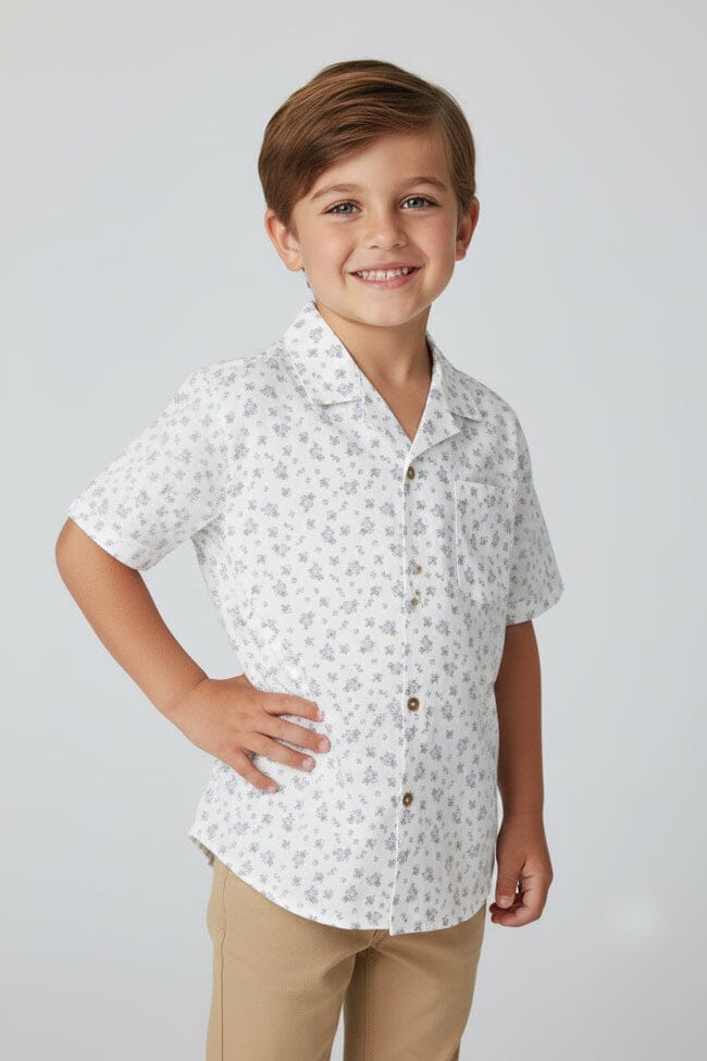 Styles Republic Boy's Floral Short Sleeve Casual Shirt