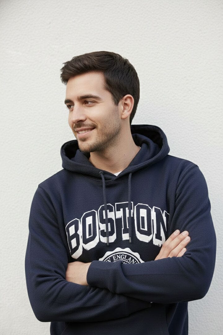 Terranova Men's Boston Terry Pullover Hoodie