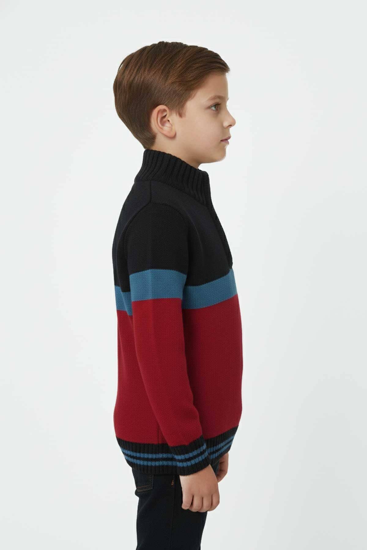 Yes Mom Boy's Broome Quarter Zipper Knitted Sweater