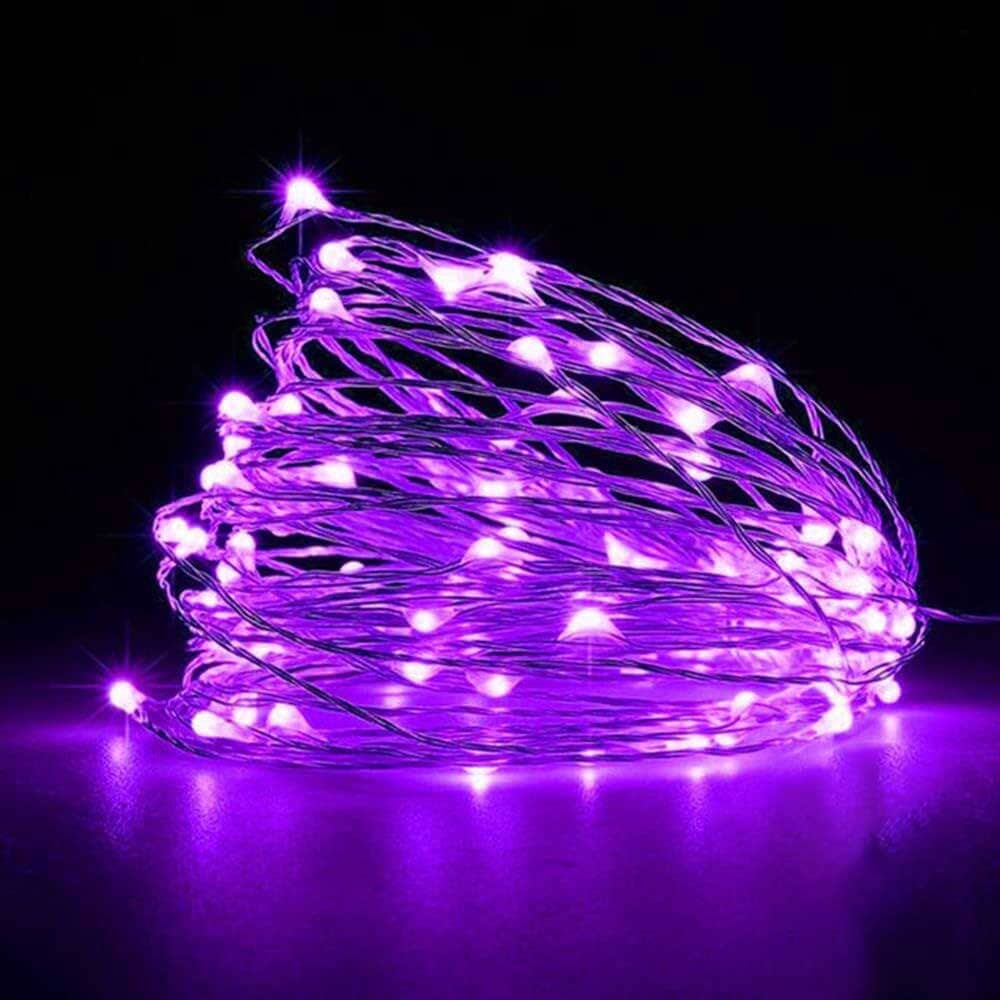 Novel Festival String Decoration LED Light Electronics RAM Purple 