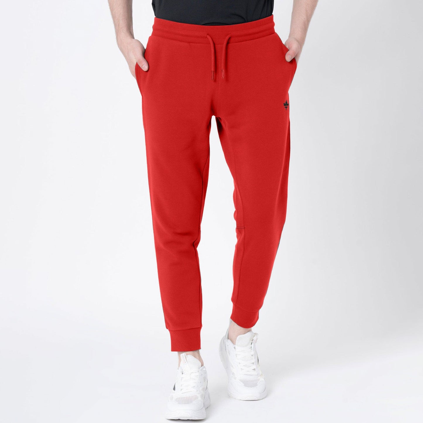 Polo Republica Men's Maple Leaf Embroidered Fleece Jogger Pants Men's Jogger Pants Polo Republica Red S 