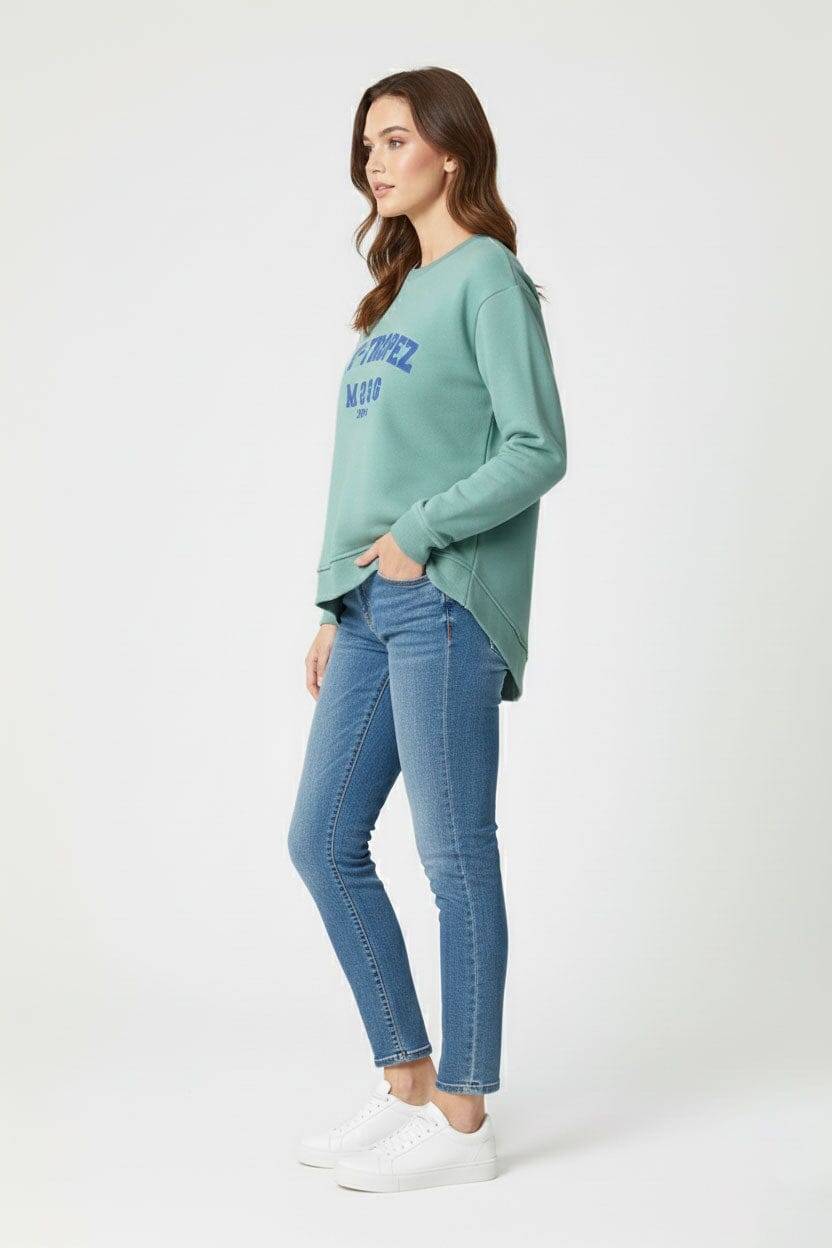 L.A.T Women's Tropez High-Low Hem Minor Fault Sweat Shirt