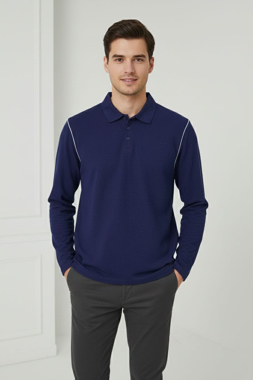 Men's Contrast Piping Polo Shirt