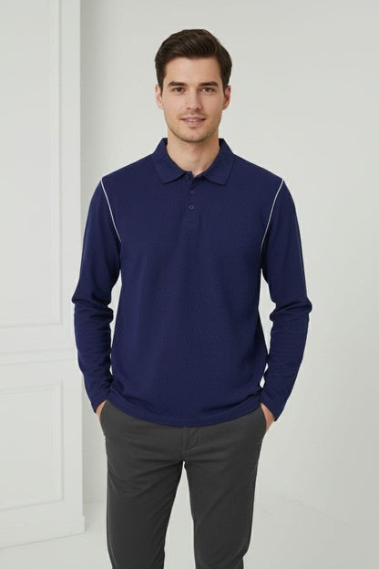 Men's Contrast Piping Polo Shirt
