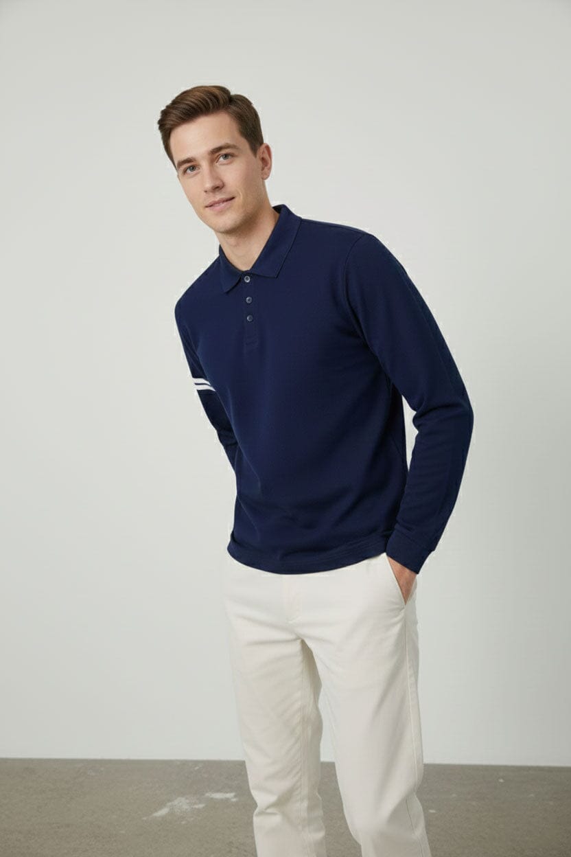 Men's Arm Striped Polo Shirt