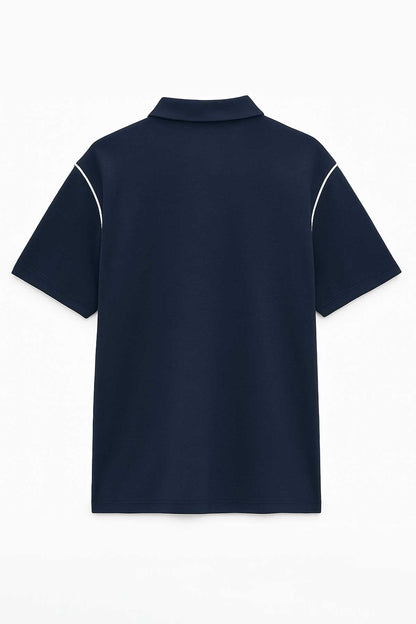 Polo Republica Men's Contrast Piping Oversized Minor Fault Polo Shirt