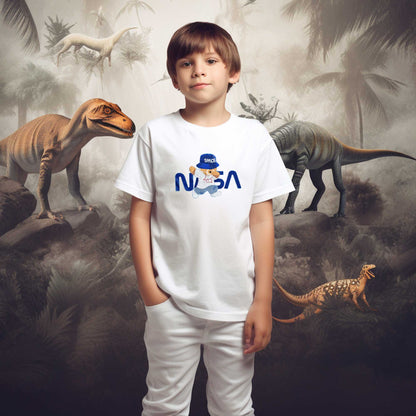 Polo Republica Boy's NASA Bear Printed Tee Shirt Boy's Tee Shirt Polo Republica White 3-4 Years 