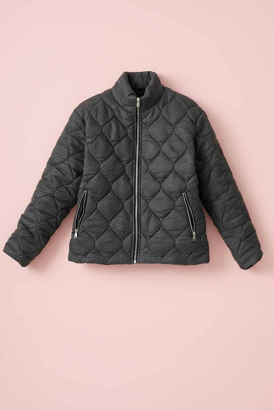 Women's Striped Puffer Jacket