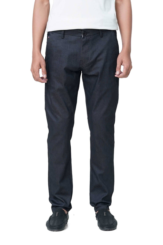 Black & Blank Men's Slim Fit Cotton Pants