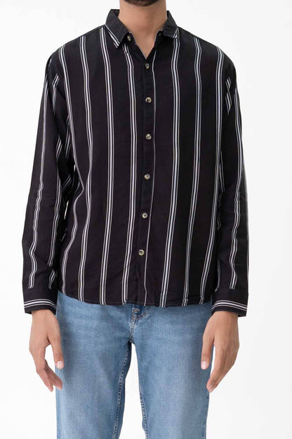 Scanners Men's Vertical Striped Casual Shirt