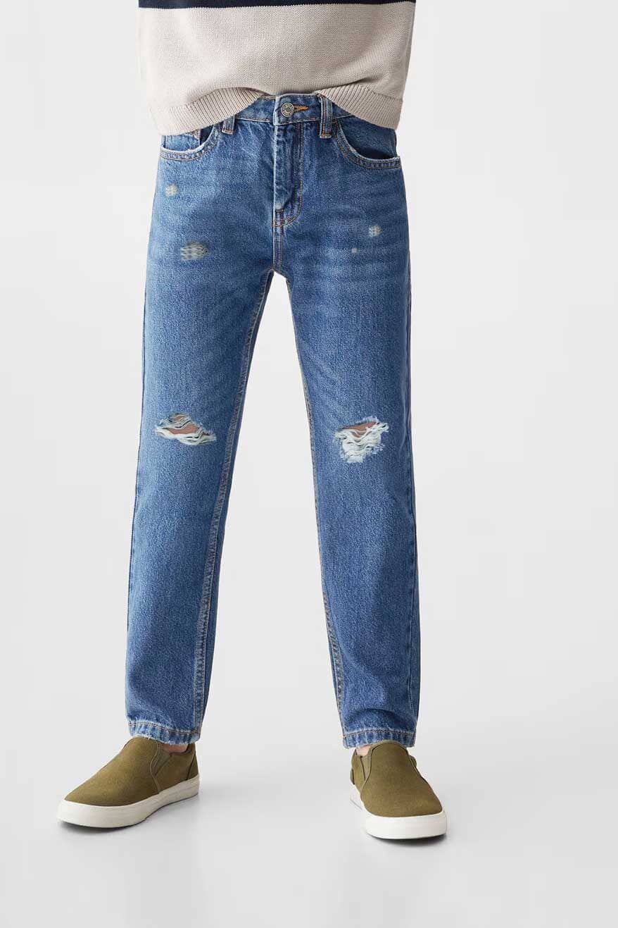 TN Boy's Regular Fit Distressed Denim