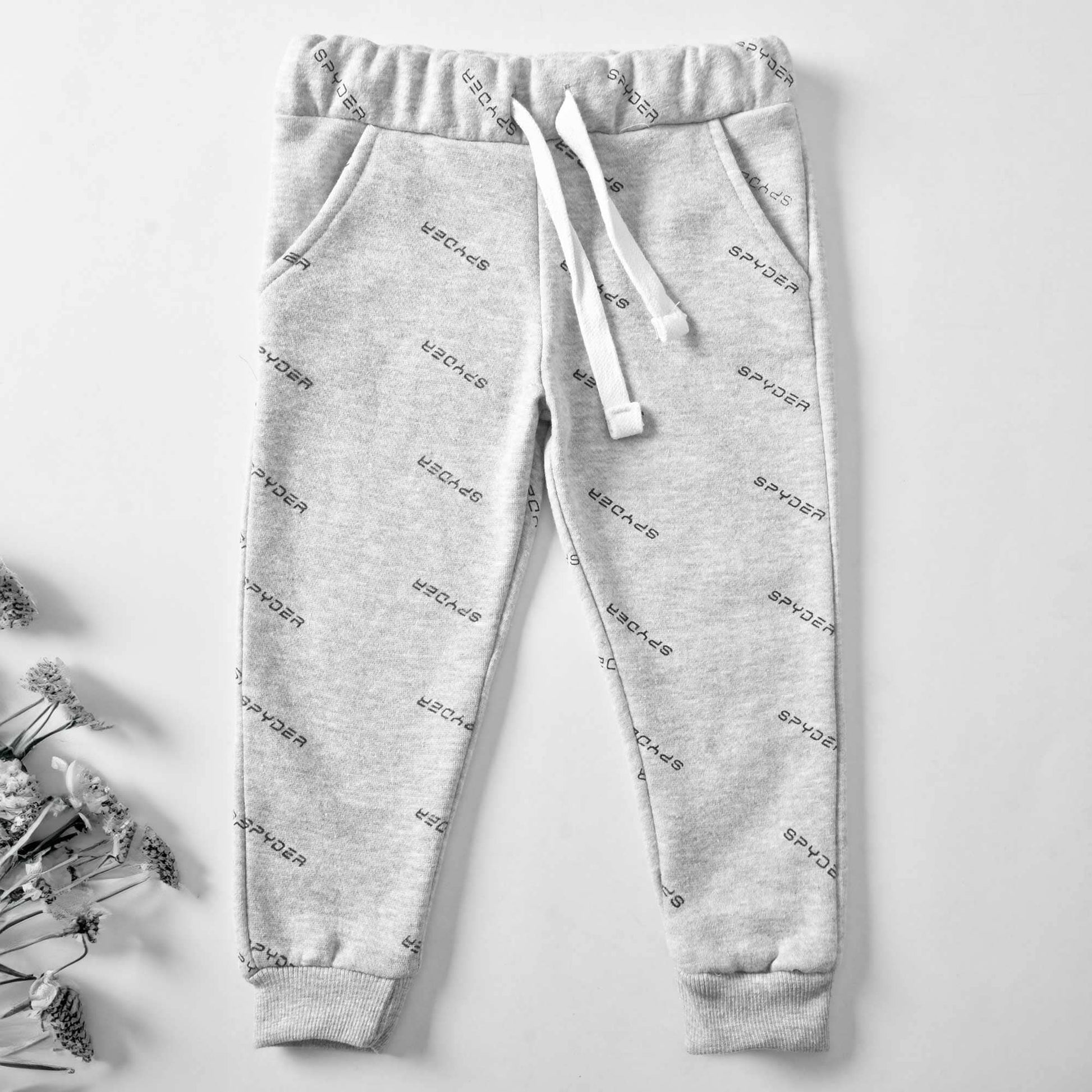 C&A Kid's Spyder Printed Fleece Jogger Pants Boy's Trousers SNR Heather Grey 6-9 Months 