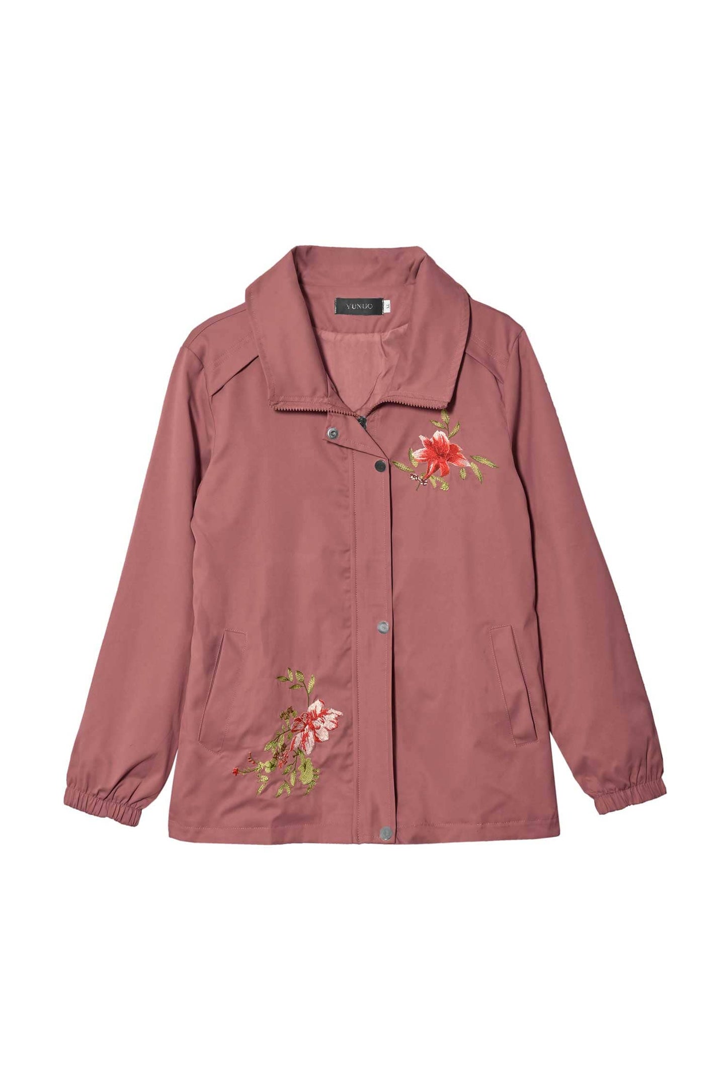 Yunuo Women's Floral Embroidered Zipper Jacket Women's Jacket First Choice 