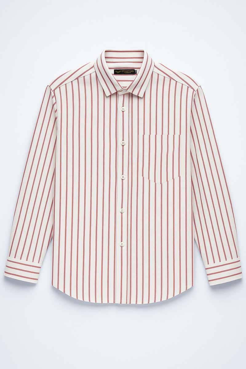 Eternity Men's Classic Fit Striped Formal Shirt