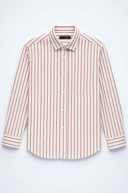 Eternity Men's Classic Fit Striped Formal Shirt