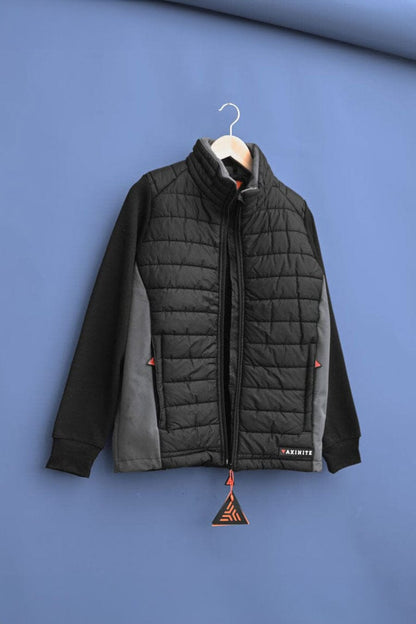 Axinite Unisex AX926 Granite Padded Jacket With Fleece Sleeves Unisex Jacket Image 