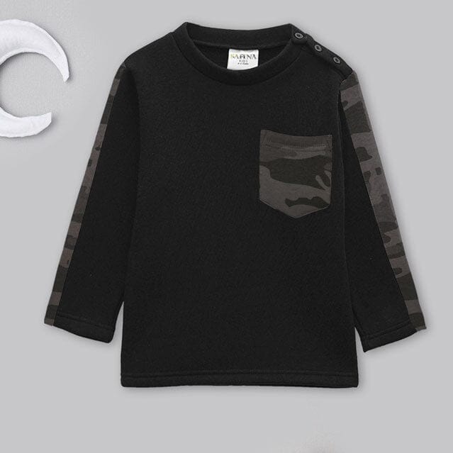 Safina Kid's Mourfen Long Sleeve Fleece Sweat Twin Set Boy's Suit Set Safina Black & Graphite 2-3 Years 