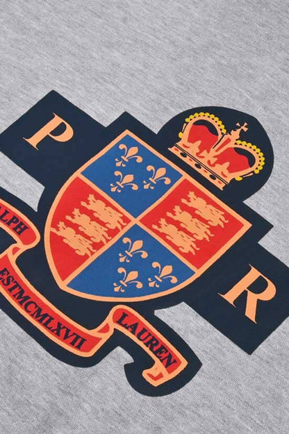 Polo Republica Men's PR Crest Printed Fleece Pullover Hoodie