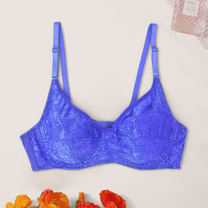 Women's Floral Lace Classic Wired Petite Bra Women's Lingerie SRL Royal 32 