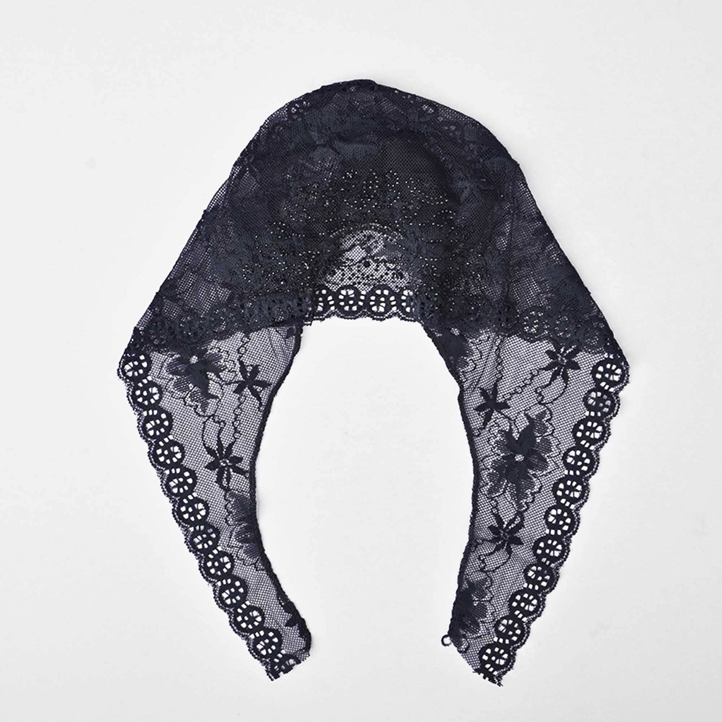 Women's Nessebar Fancy Net Design Under Scarf Hijab Cap Women's Accessories De Artistic Black 