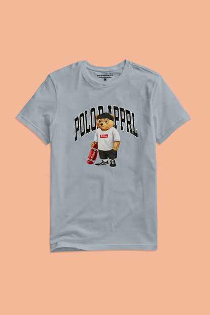 Polo Republica Men's Bear Printed Crew Neck Tee Shirt