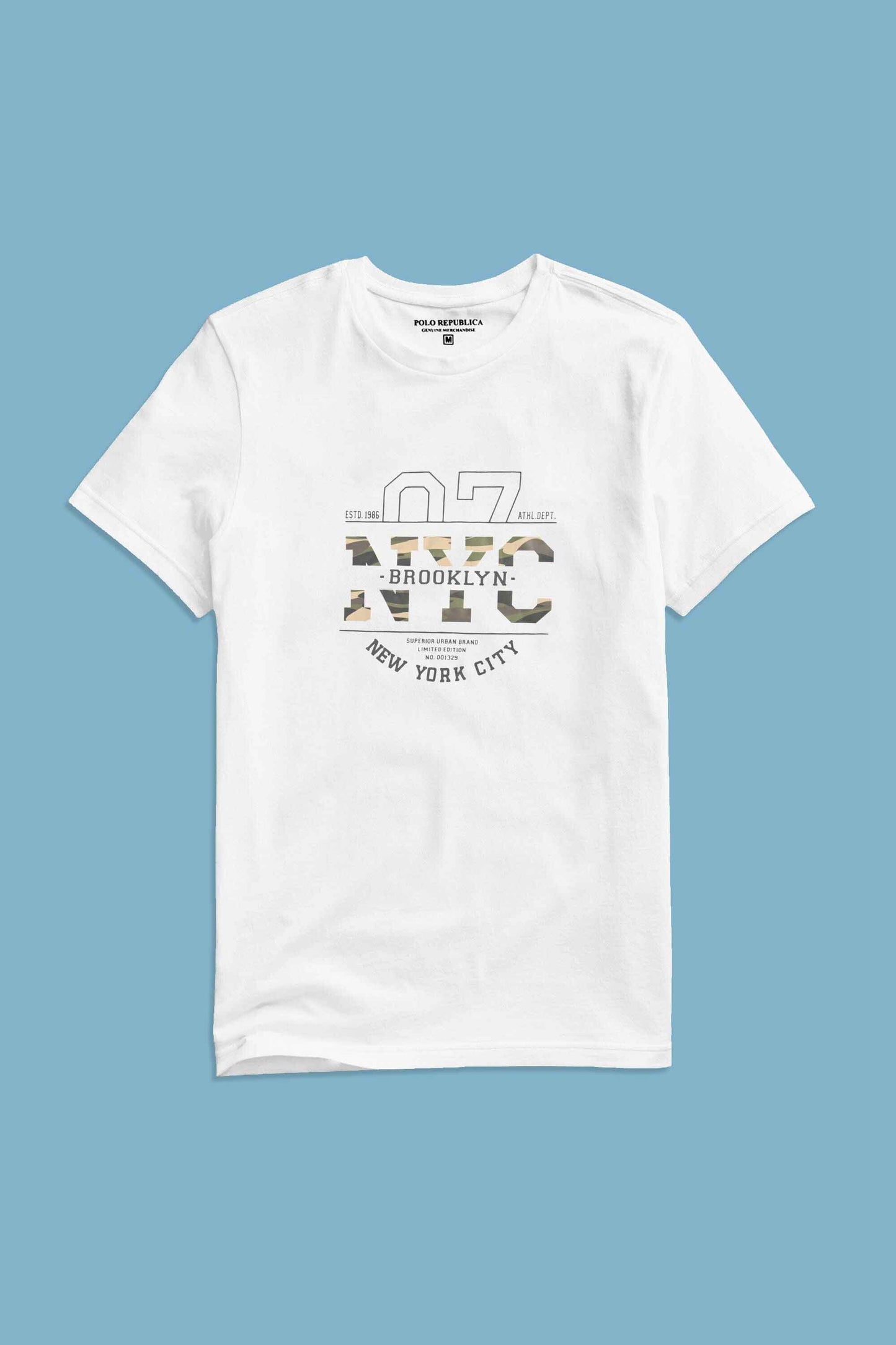 Polo Republica Men's NYC 7 Printed Short Sleeve Tee Shirt