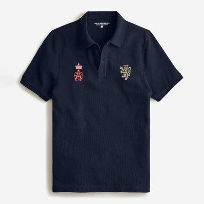 Polo Republica Men's Leo & Crown Crest Embroidered Short Sleeve Polo Shirt