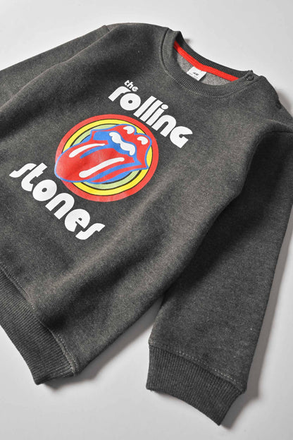 HM Kid's Rolling Stones Printed Minor Fault Terry Sweat Shirt Kid's Sweat Shirt SNR 