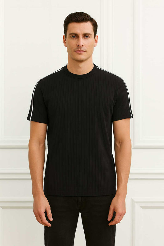Men's Piping Shoulder Tee Shirt