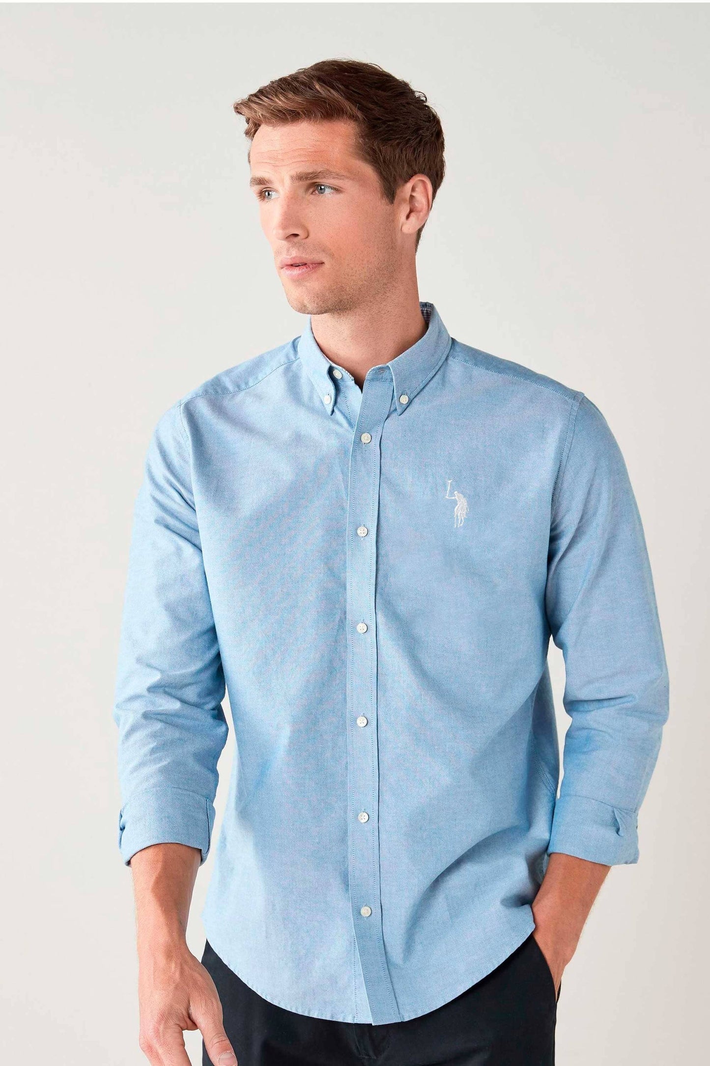 Polo Republica Men's Signature Pony Embroidered Solid Casual Shirt Men's Casual Shirt Polo Republica 