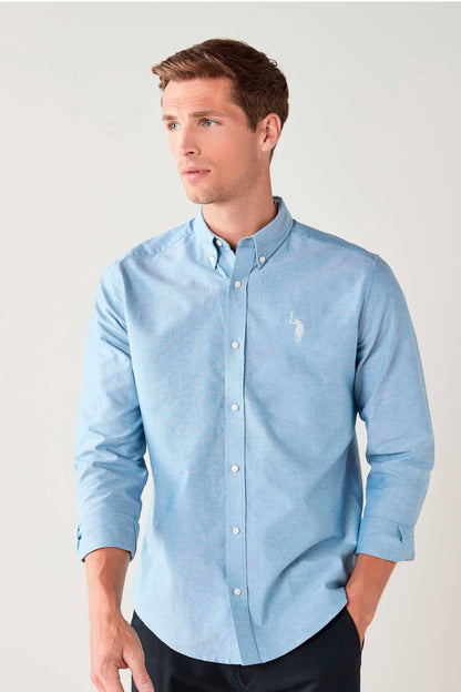 Polo Republica Men's Signature Pony Embroidered Solid Casual Shirt Men's Casual Shirt Polo Republica 