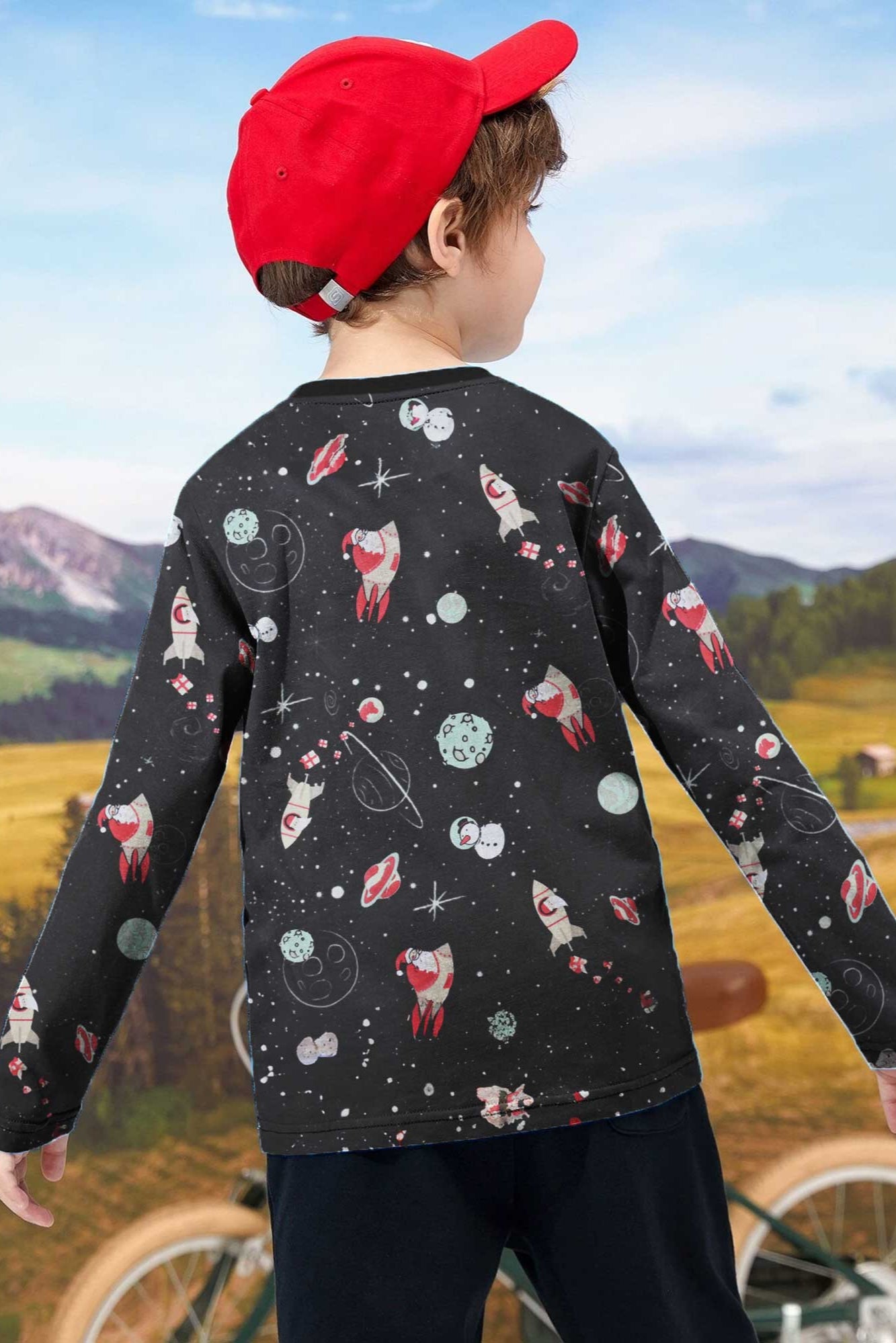 Kid's Glaxay Printed Long Sleeve Tee Shirt Boy's Tee Shirt Minhas Garments 