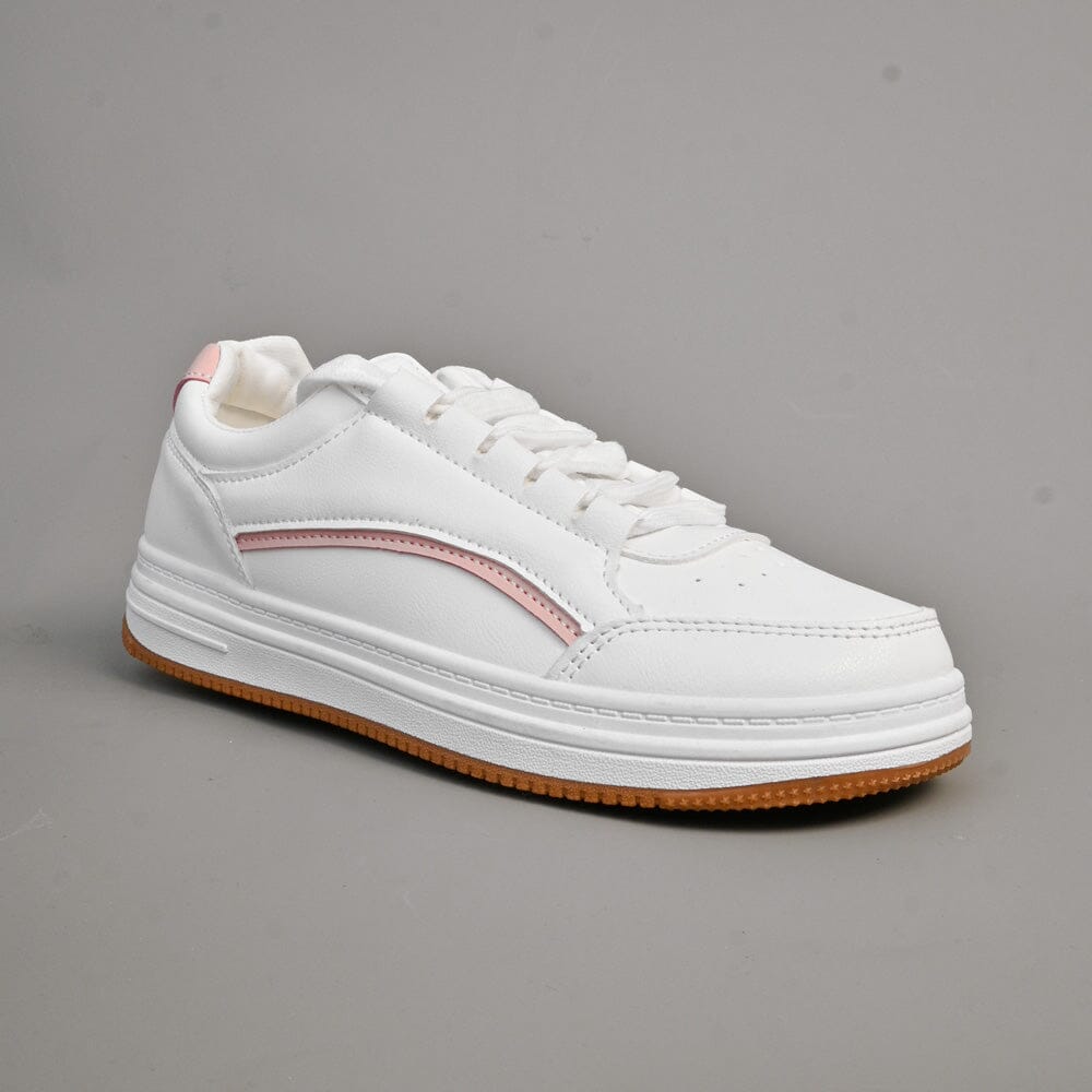 Walk Women's Trekist Chunky Sneakers Women's Shoes Hamza Traders White & Pink EUR 36 