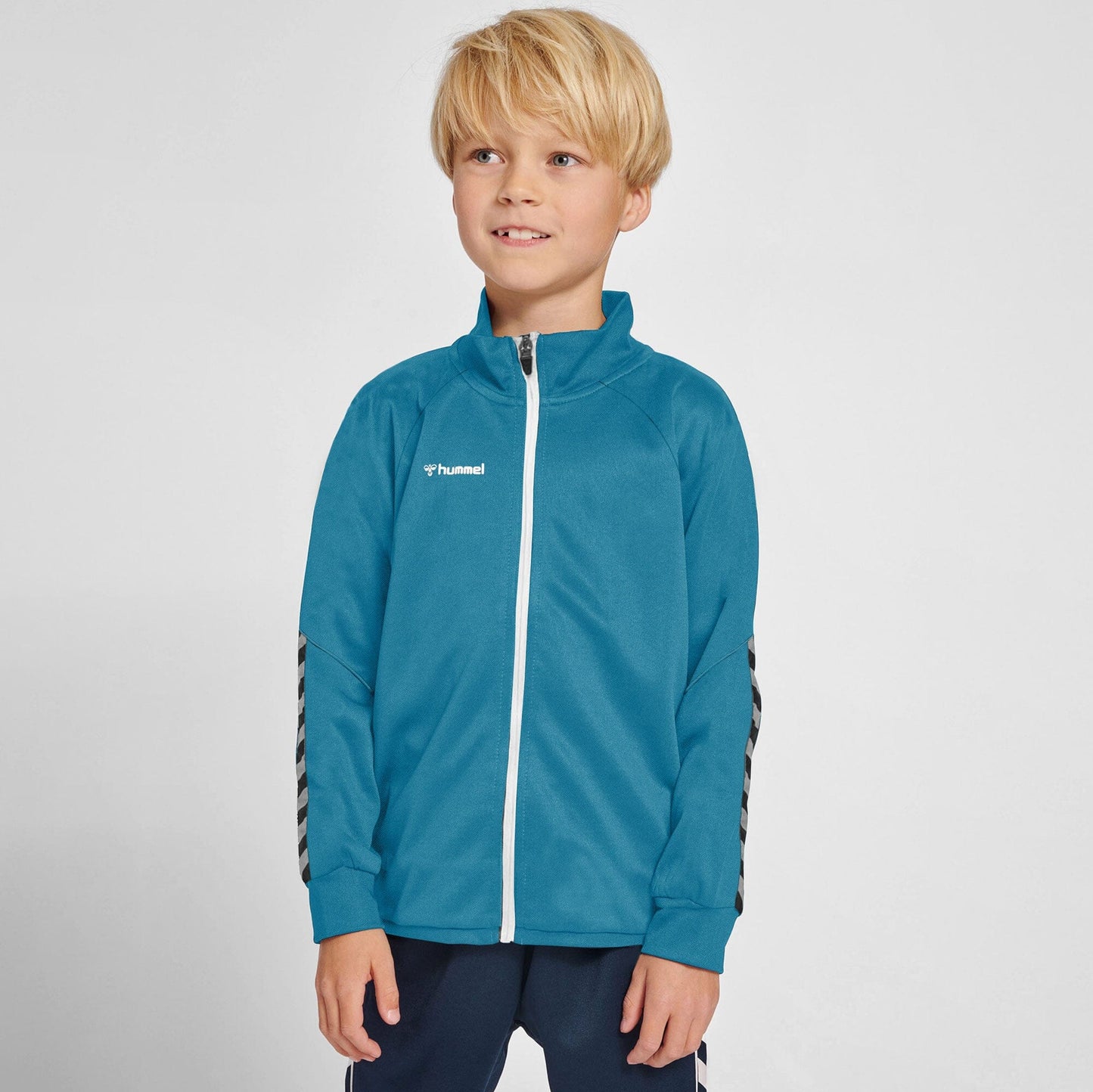 Hummel Boy's Foreman Arrow Printed Sports Zipper Jacket Boy's Jacket HAS Apparel Aqua Blue 4 Years 