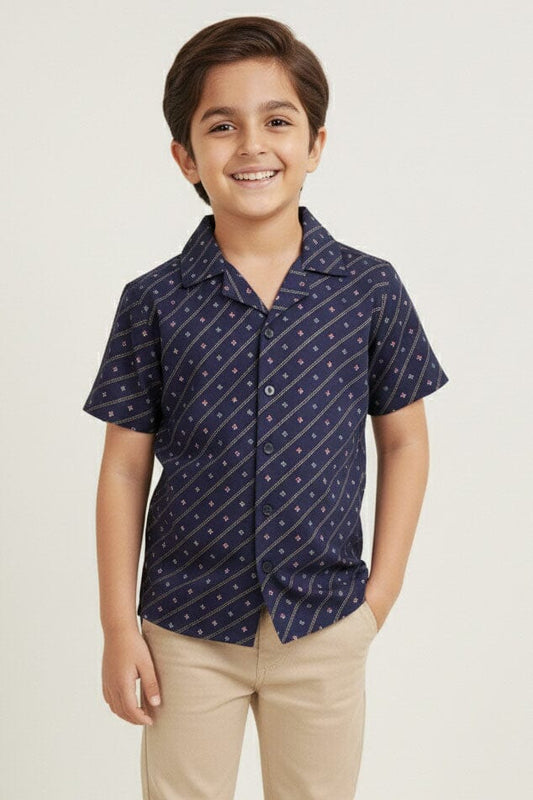 Styles Republic Boy's Camp Collar Casual Shirt