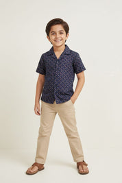 Styles Republic Boy's Camp Collar Casual Shirt