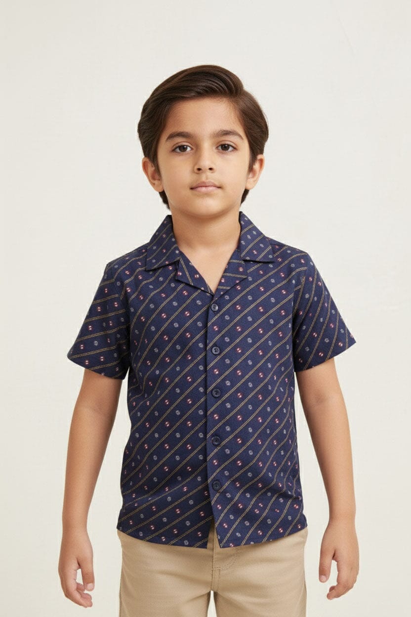 Styles Republic Boy's Camp Collar Casual Shirt