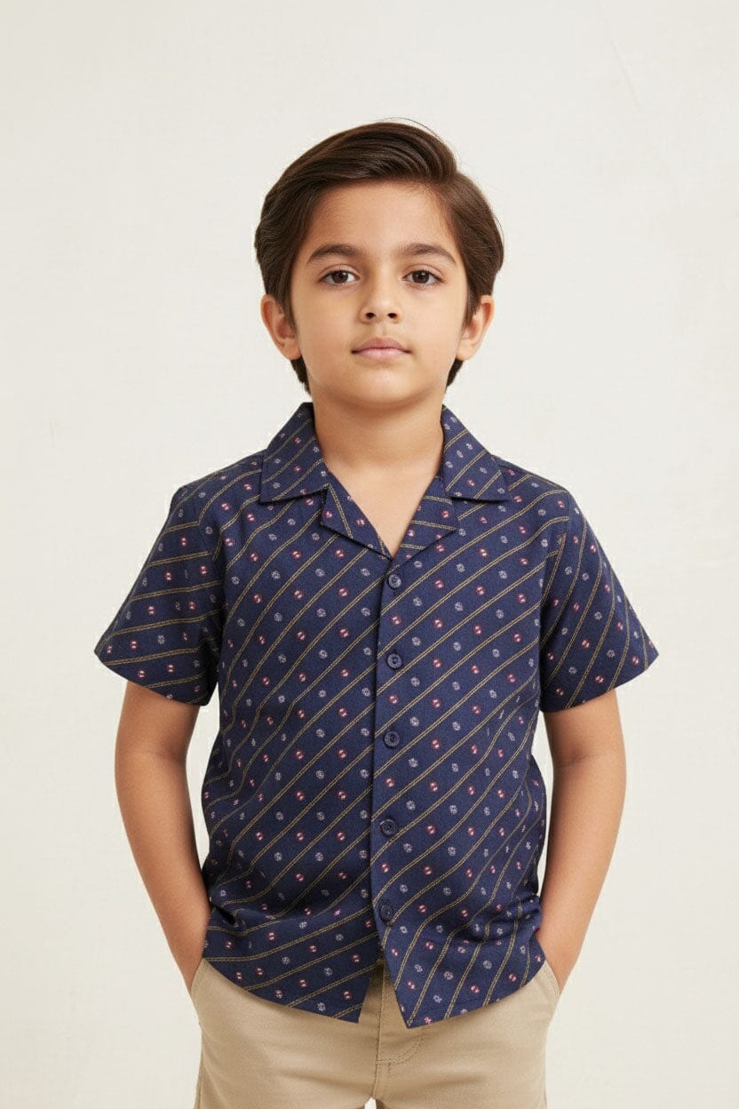 Styles Republic Boy's Camp Collar Casual Shirt