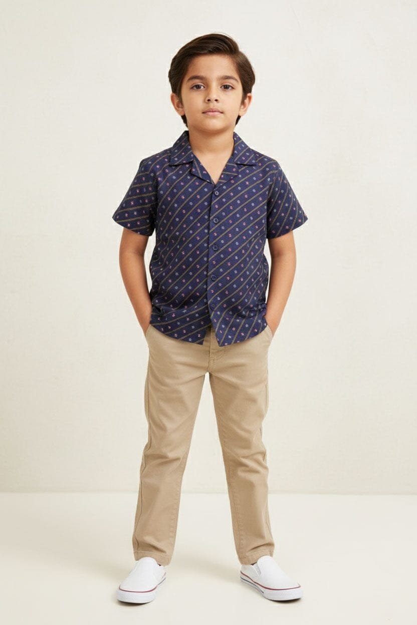 Styles Republic Boy's Camp Collar Casual Shirt