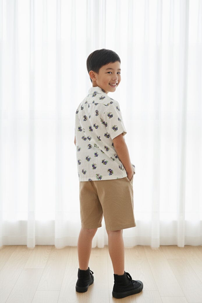 Styles Republic Boy's Floral Camp Collar Casual Shirt