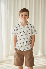 Styles Republic Boy's Floral Camp Collar Casual Shirt