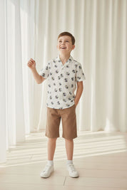 Styles Republic Boy's Floral Camp Collar Casual Shirt